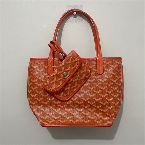 goyard mini anjou orange|Goyard anjou mini review.